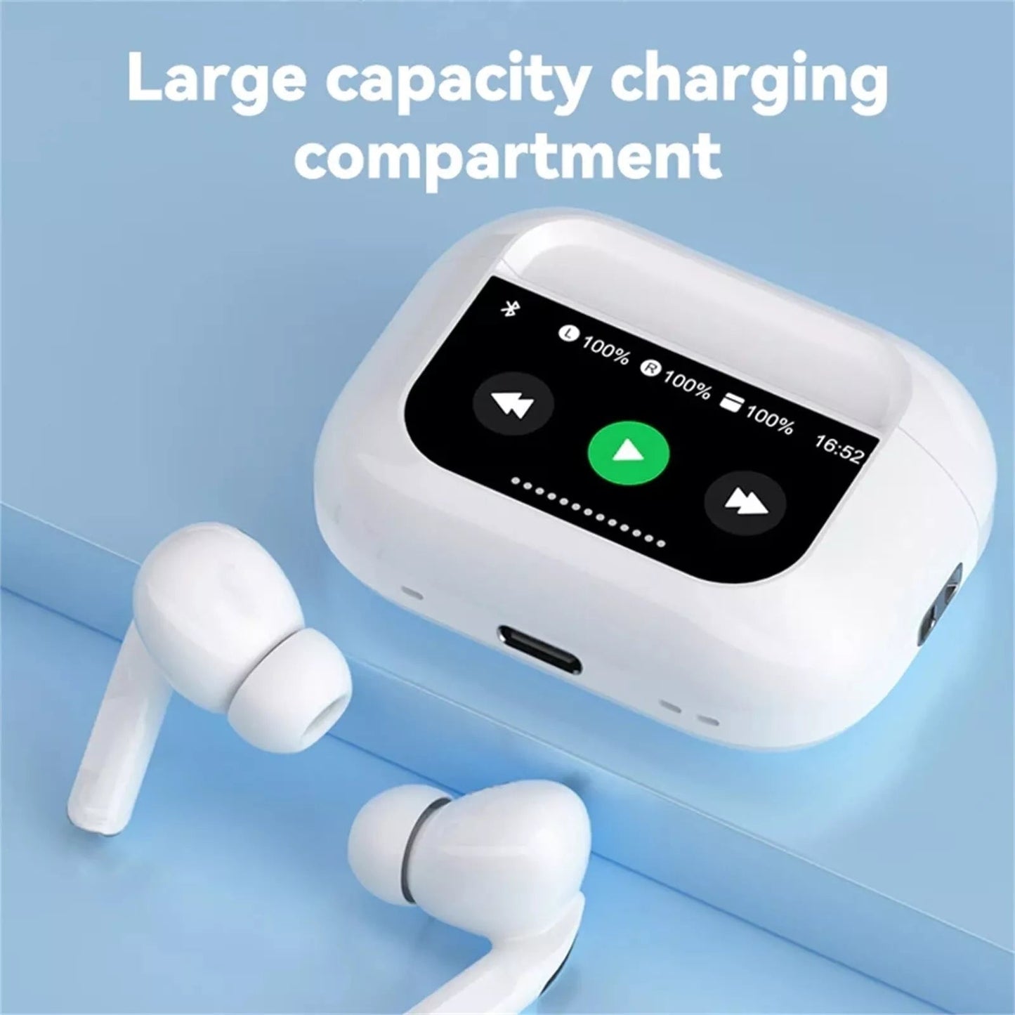 A9 Pro Touch Screen LED Wireless Earbuds